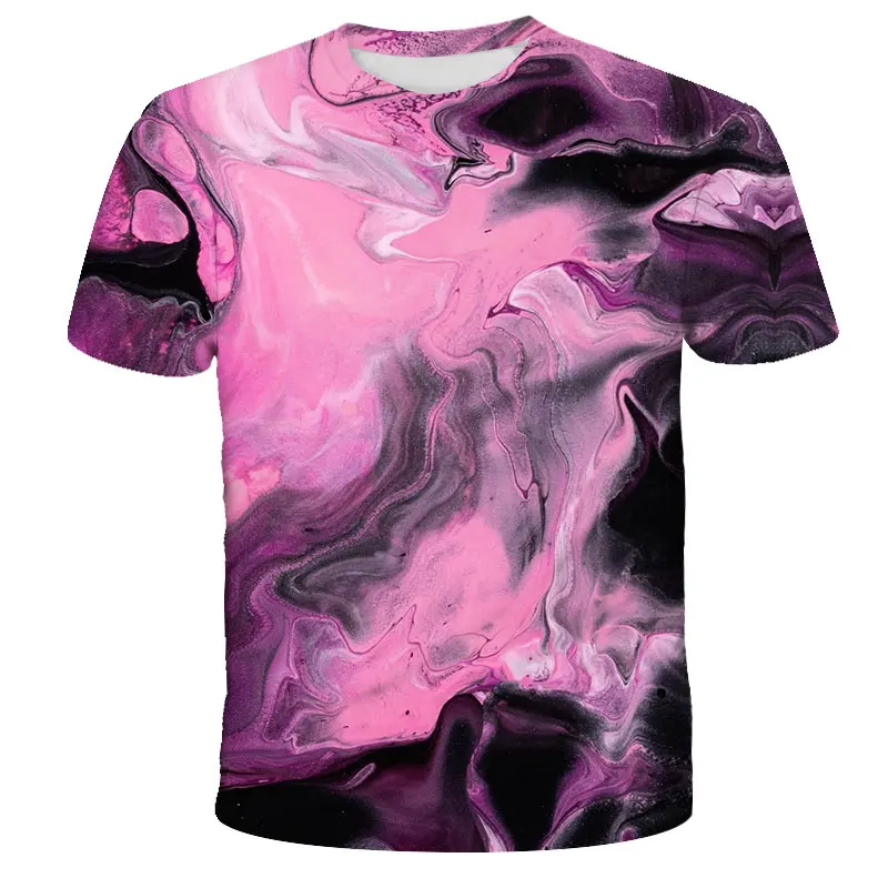 

2021 fashion summer men's t-shirt 3d graffiti art printing men's t-shirt breathable streetwear stitching printing men's t-shirt