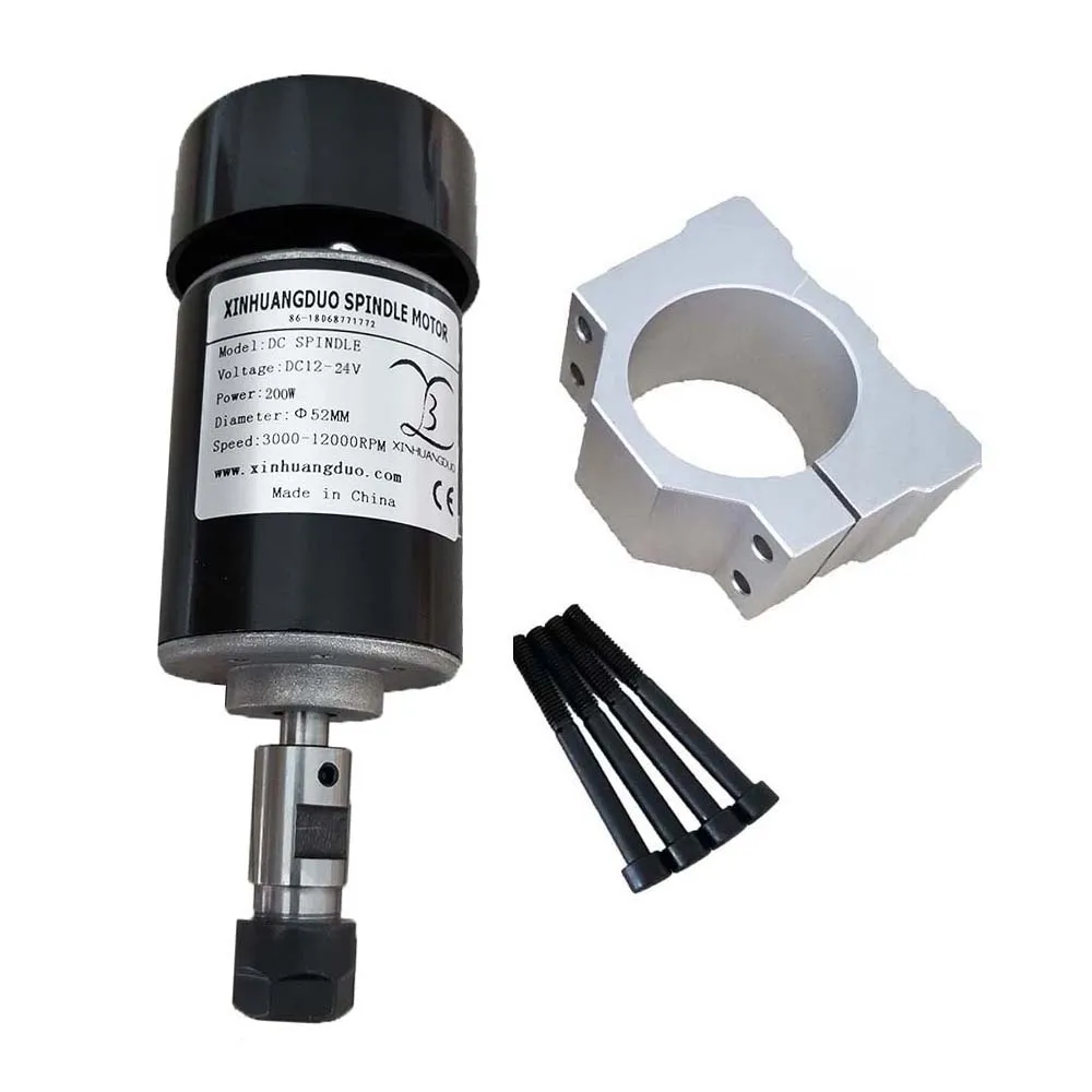 Шпиндель с воздушным охлаждением 200 Вт 24 В постоянного тока 10000 об/мин Шпиндельный