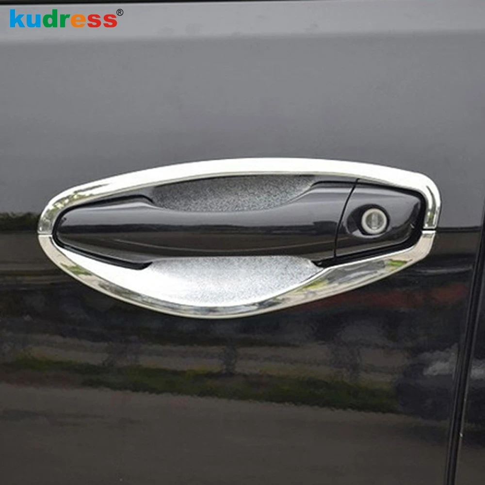 Для Hyundai Santa Fe ix45 2013 ABS хромированная Наружная ручка боковой двери чаша крышка