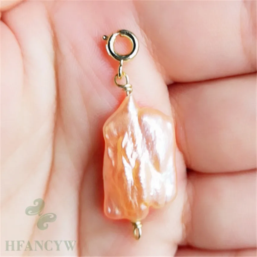 14x22 мм розовое жемчужное ожерелье в стиле барокко кулон безупречный Diy Аксессуары