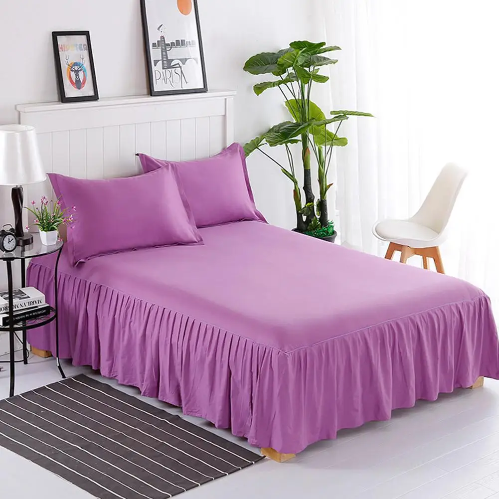 DS Стиль s принцесса стиль Плиссированное хлопковое покрывало простой сплошной