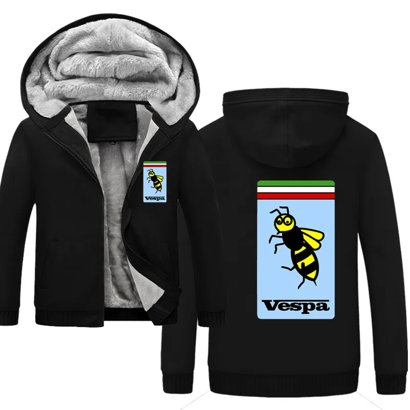 Мужская теплая флисовая толстовка Vespa Wasp с капюшоном куртка мужские толстовки