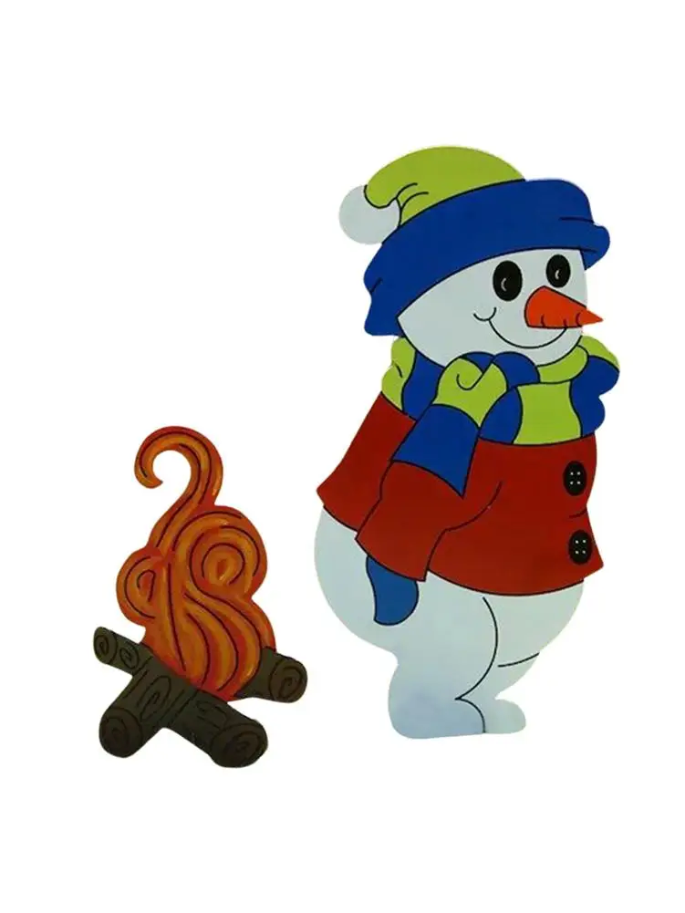 

Christmas Yard Metal Stakes 15.7 Inch Decorative Snowman Reindeer Santa Yard Signs For Outdoor Decorations Holiday New Year