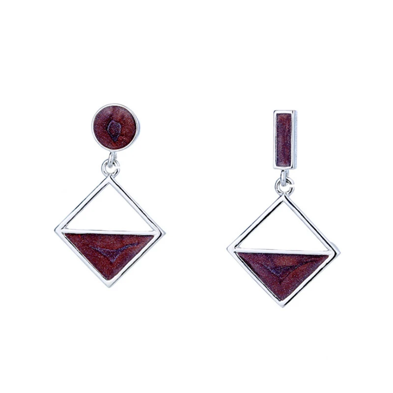 

Korean Fashion Office Party Drop Earrings Mini Geometric Asymmetric Square Sexy Women's Earrings Fashion Jewelry 2020