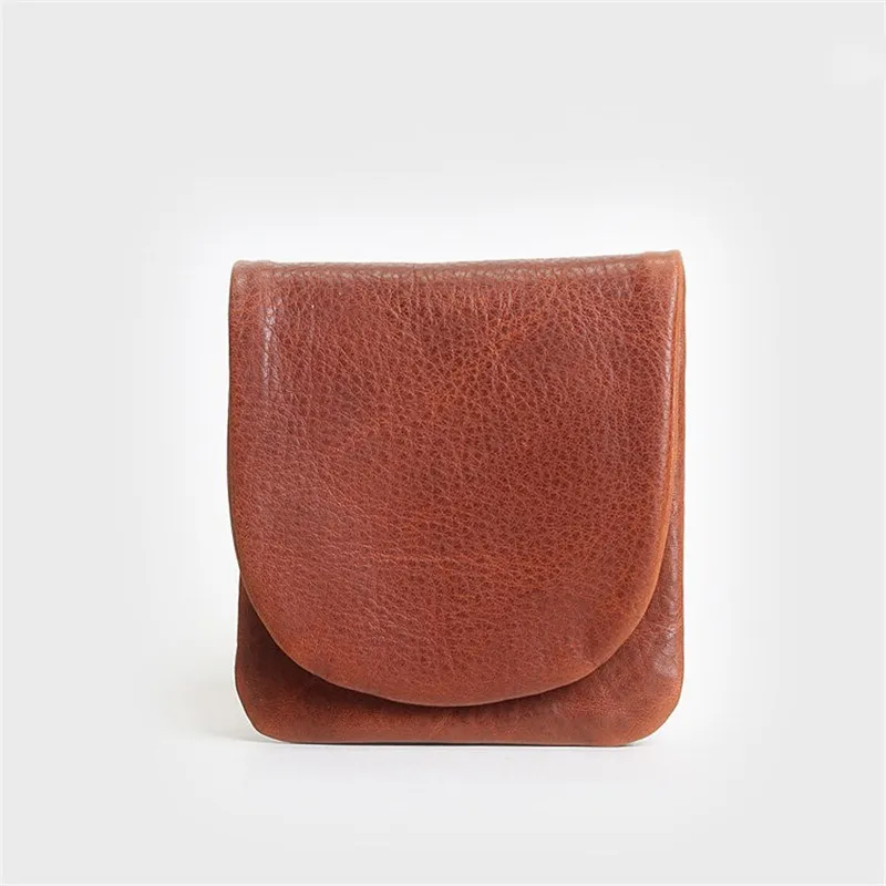 Кошелек для монет из натуральной кожи мужская сумка мелочи портативный