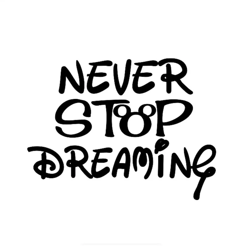 

FTZ-62# Never stop dreaming inspirational quotes wall art car stickers diy home decals mural poster vinyl paper