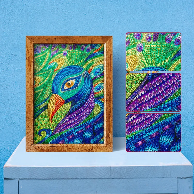 Алмазная 5d картина круглой формы сделай сам вышивка крестиком с милыми животными