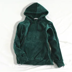 Женская бархатная толстовка с капюшоном, Короткая свободная толстовка золотистого цвета с длинными рукавами, уличная одежда, WZ952, Осень-зима