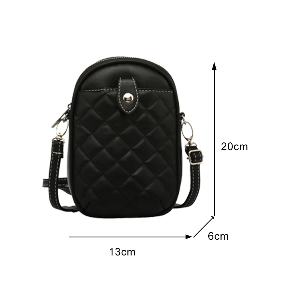 

Fashion Women PU Leather Lichee Pattern Shoulder Crossbody Messenger Bag Ladies Vintage Mini Zipper Purse Phone Bags