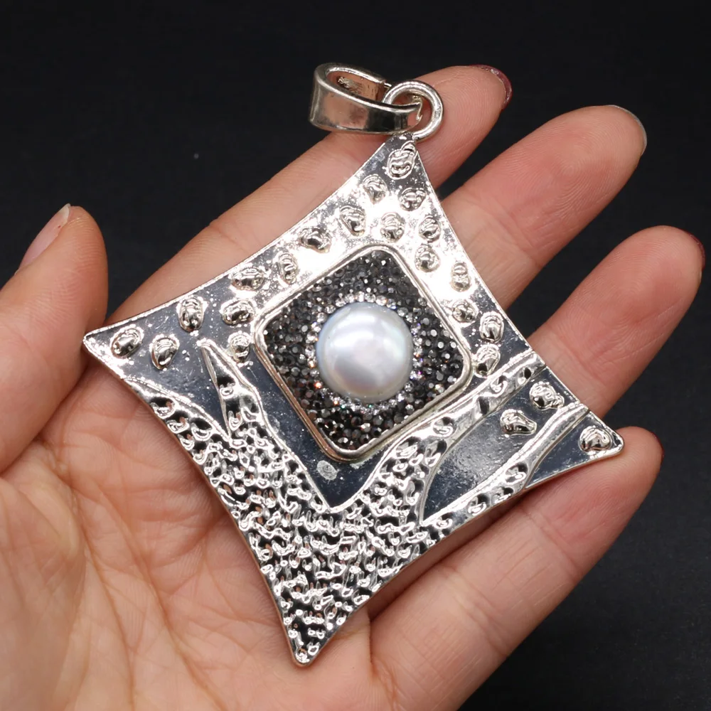 

2021 Best Selling Natural Stone Pendant Zinc Alloy Fashion High Quality Pendant for Making DIY Necklace Accessories Gifts