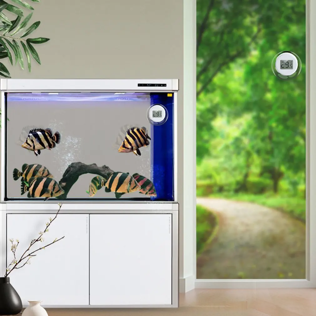 Дайвинг термометр аквариума Стекло мини садок для рыбы Температура воды