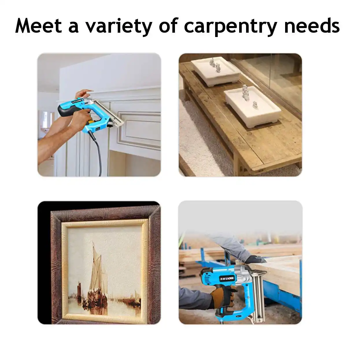 

2300W Electric Nailer and Staple Gun Furniture Staple Gun for Frame with Nails Carpentry Woodworking Tools 220V