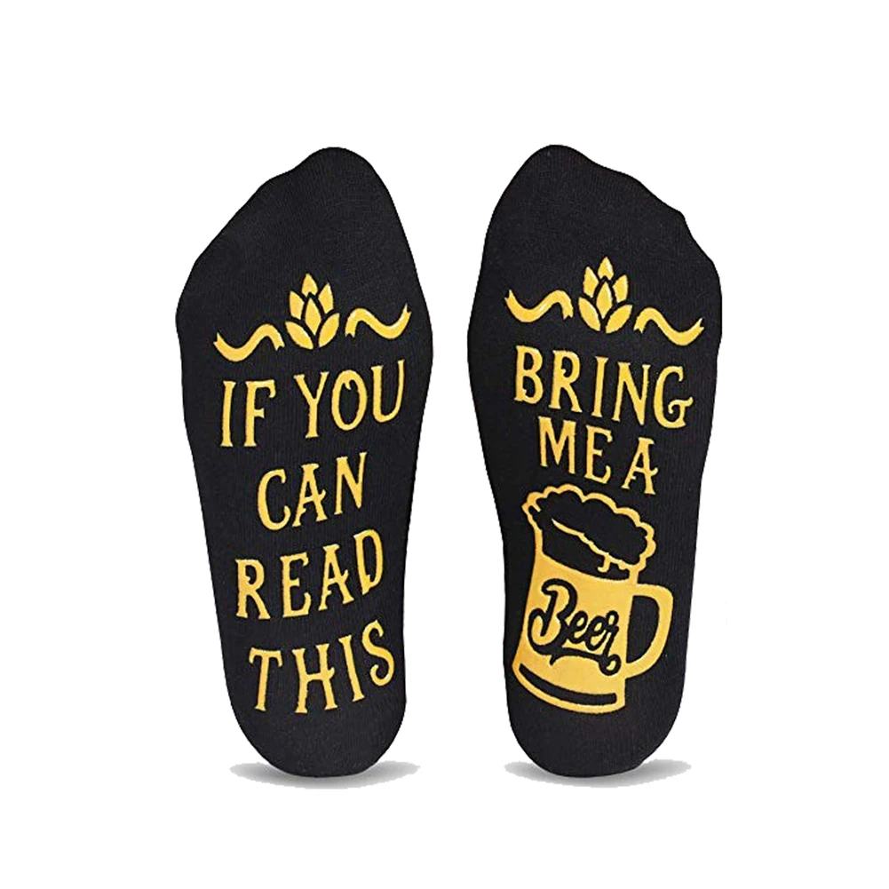 

Letter Spring Winter Novelty Warm IF YOU CAN READ THIS Socks Unisex Male Fashion Casual Cotton Deodorant Breathable Long Socks