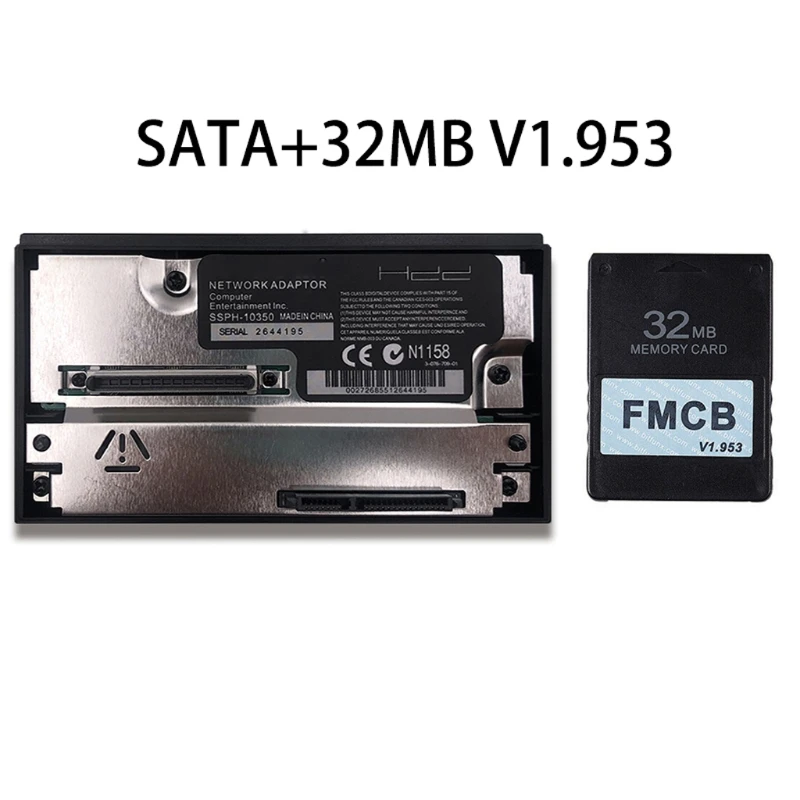 

HOT-Suitable for PS2 Game Console Sata Network Adapter V1.953 FMCB Memory Card A0NB