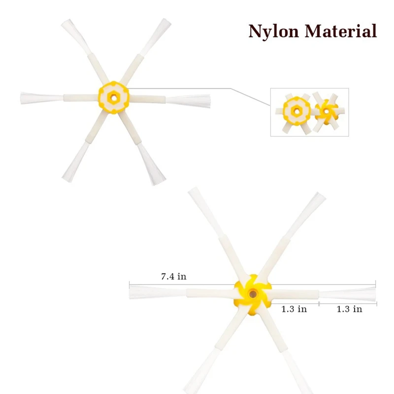 

6-Armed 3-Armed Side Brush Parts for IRobot Roomba 500 600 700 Series Vacuum Cleaner Accessory