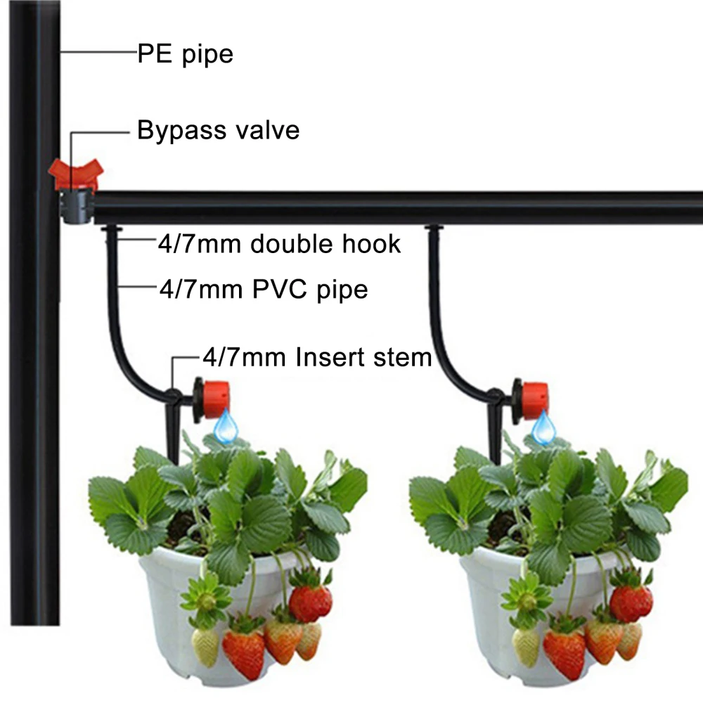 

Irrigation Pole Set PP For 1/4" Tubing 100pcs/bag Gardens