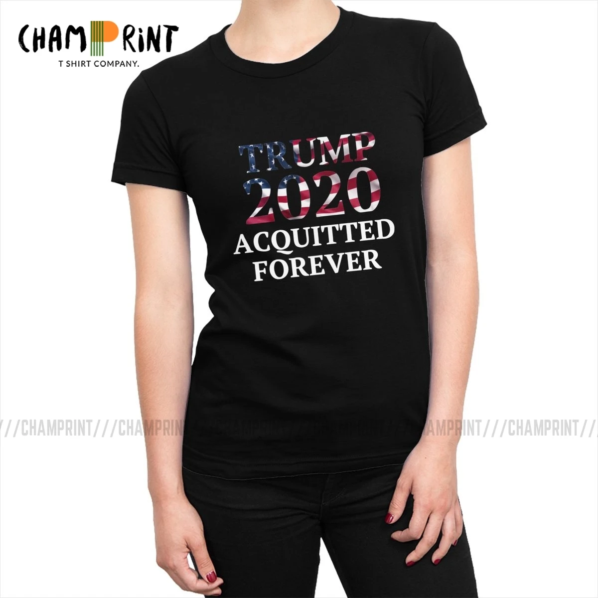 

Acquitted Forever Trump Forever Re-Elect Women's Tshirt 2020 President Election Vote Politics Tee Shirt Tops Chic T-shirt Female