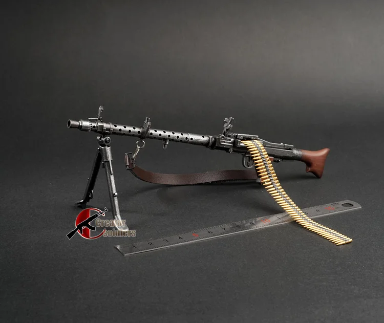 Модель оружия Второй мировой войны MG34 масштаб 1/6 оружие солдата 20 см пластиковая