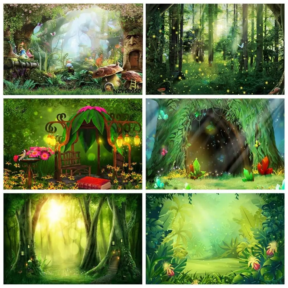 

Fairy Tale Wonderland Dreamy Fantasy Forest Jungle Nature Scenery Spring Backdrop Photography Background For Photo Studio