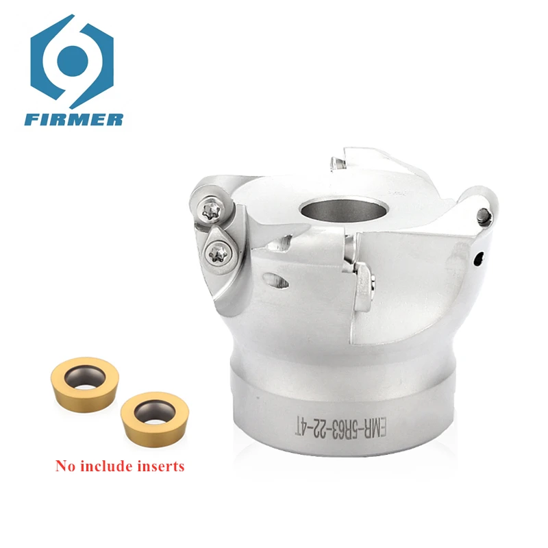 

CNC лицо фрезерный диск EMR режущая головка EMR 5R50-22-2T/6R63-22-4T фрезерный инструмент держатель для круглого носа вставки RPMW1003/RPMW1204