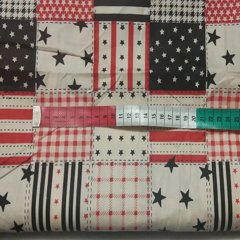 Симпатичный бежевый американский флаг Fivestar в клетку Pinted 100% хлопчатобумажная