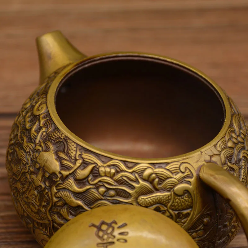 

Bronze dragon antique teapot ornaments chinese tea pot retro Kung Fu tea set Home Decoration
