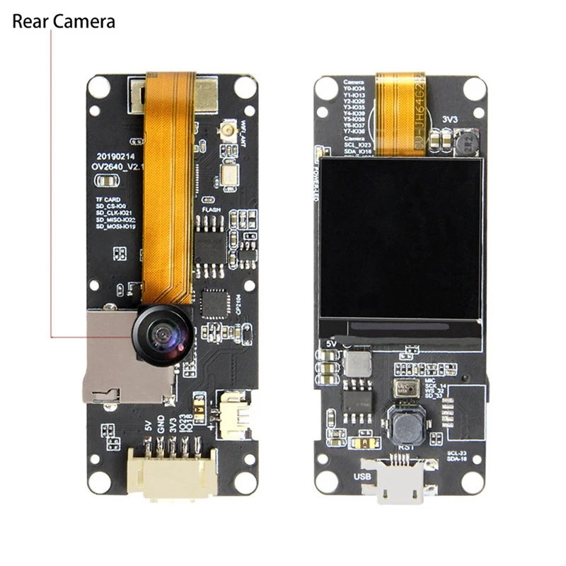 T-Camera Plus Esp32-Dowdq6 8Mb Spram Camera Module Ov2640 1 3 Inch Display Rear (камера заднего вида рыбий глаз) |