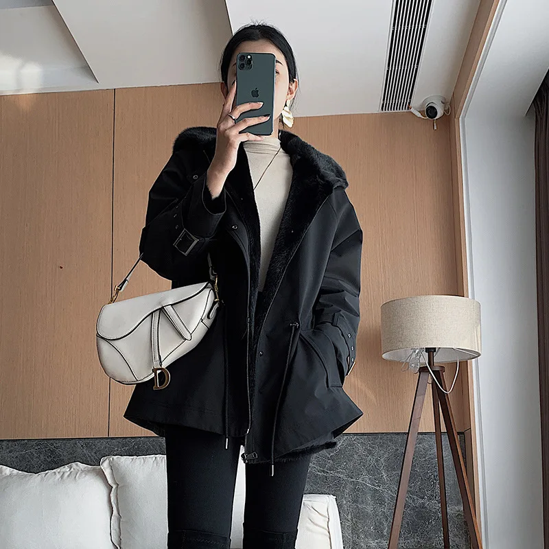 

Real mink coat, mink liner, overcoming women's 2020 new double-sided wear overcoat