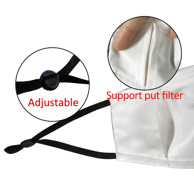 Модная хлопковая черная смываемая маска PM2.5 с фильтром из активированного угля