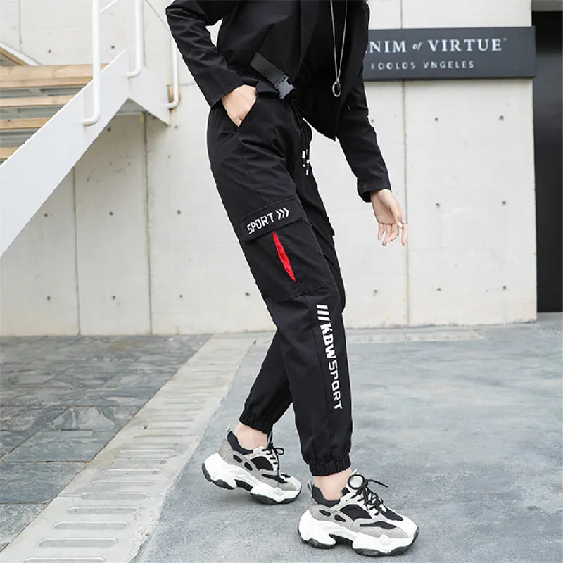 Новинка 2020 брюки-карго с большими карманами женские брюки свободные уличные