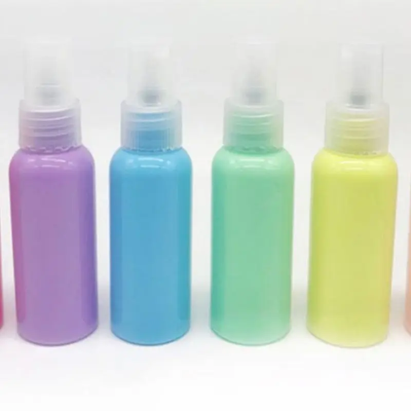 50ml Plastic Refillable Empty Spray Bottle Sweet Macaron Candy Color Makeup Water Toner Storage Holder Cosmetic Container Random