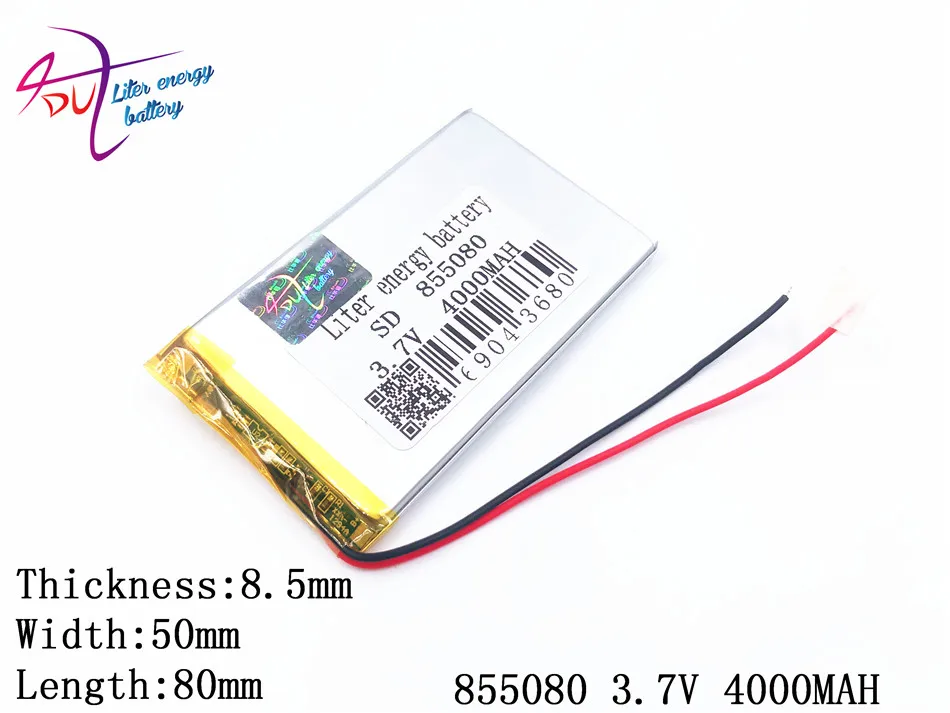 855080 в мАч литий ионный полимерный/литий аккумулятор для планшетного ПК внешнего