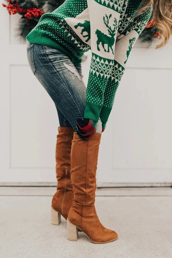 

high heel 2021 women's autumn and winter boots women's thick over knee boots shoes