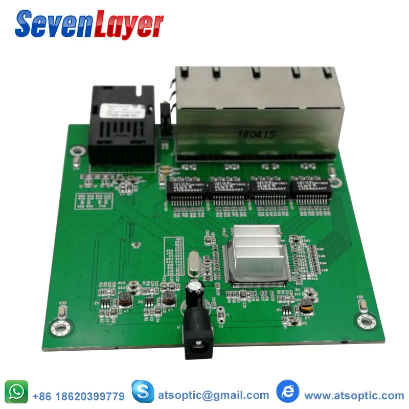 Коммутатор Gigabit Ethernet 8 RJ45 1 SC волоконно оптический медиа конвертер одномодовый