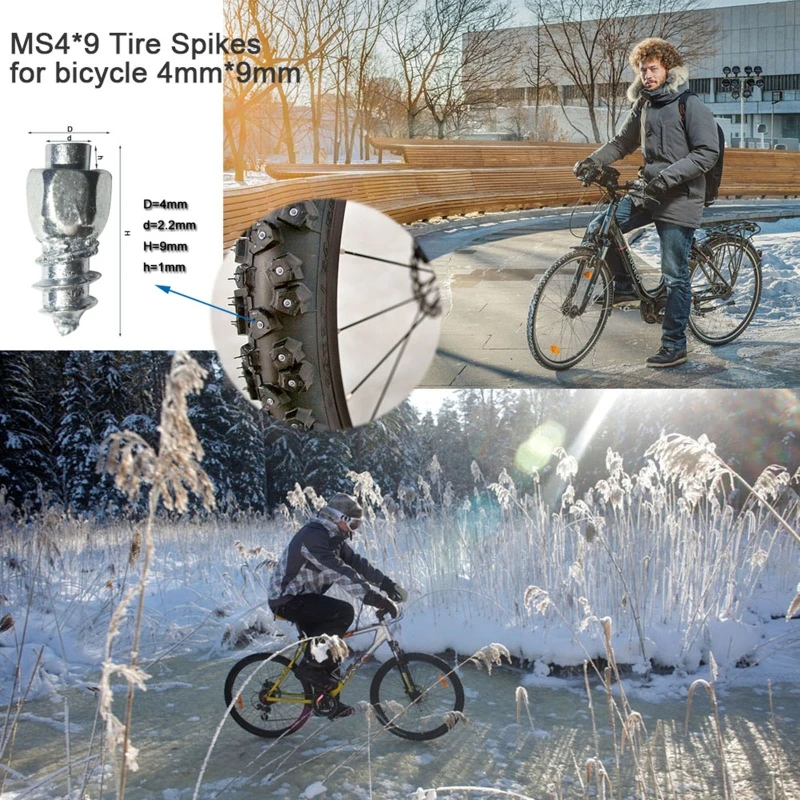 100Pcs Anti-Slip Screw Studs Reusable Motorcycle Bicycle Wheel Tyre Snow Tire Spikes Hard Alloy Stud Screws | Автомобили и