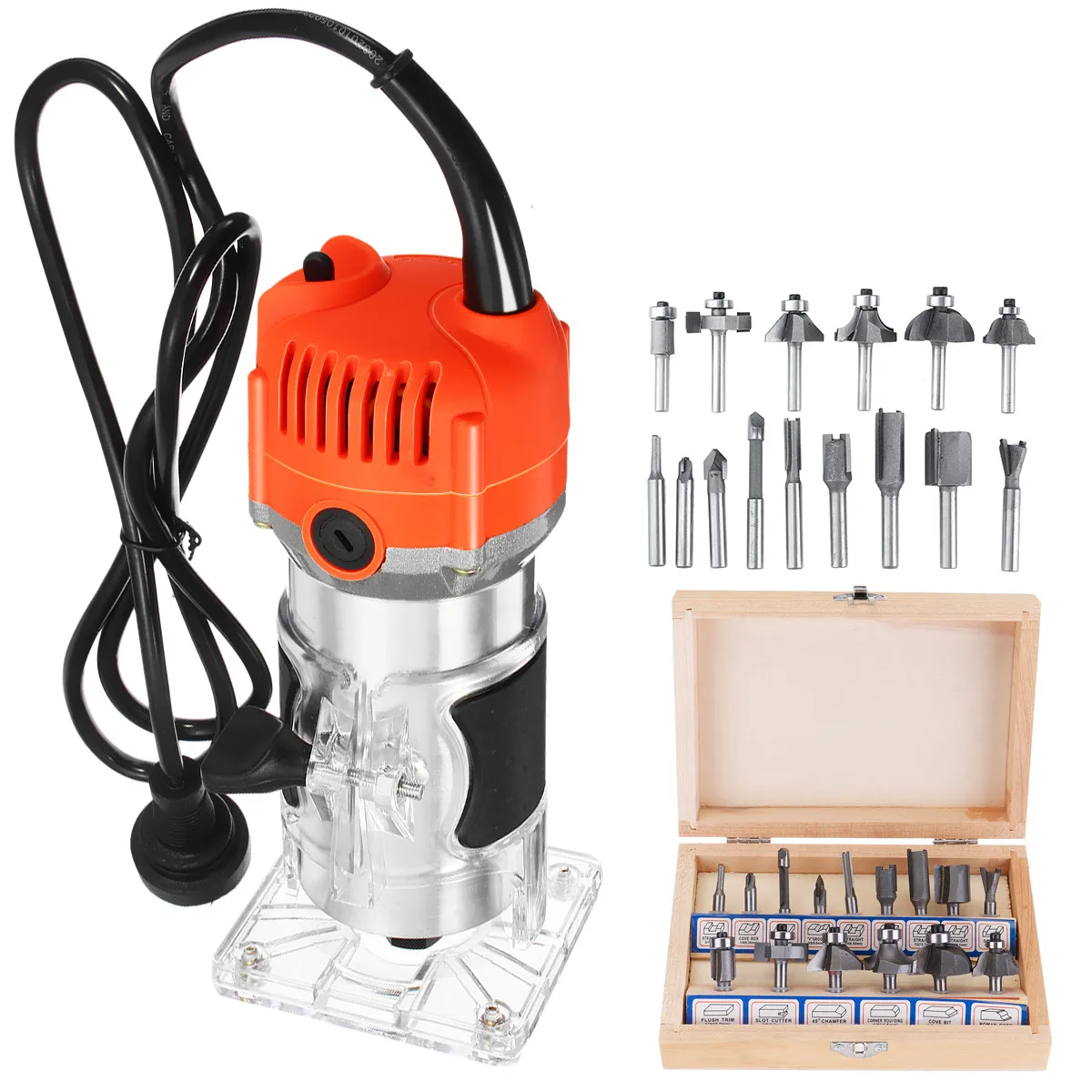 

110V/220V 1400W 40000Rpm Wood Electric Trimmer Wood Laminate Palm Router Electric Hand Trimmer Edge Joiners Woodworking Tool