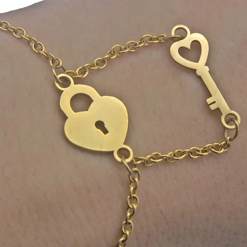 Подвески из нержавеющей стали с замком для влюбленных уникальные браслеты