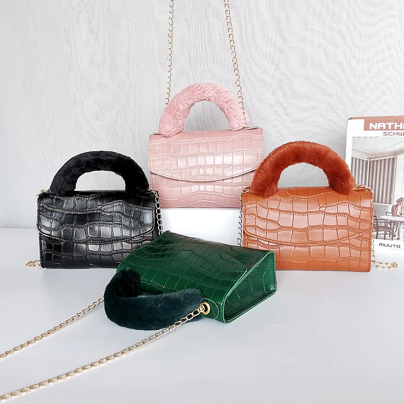 

Women Fashionable Shoulder Bags 2021 New Stone Pattern Female Messenger Bag Handbag Chain Wild Crossbody Bag Luxury Bag