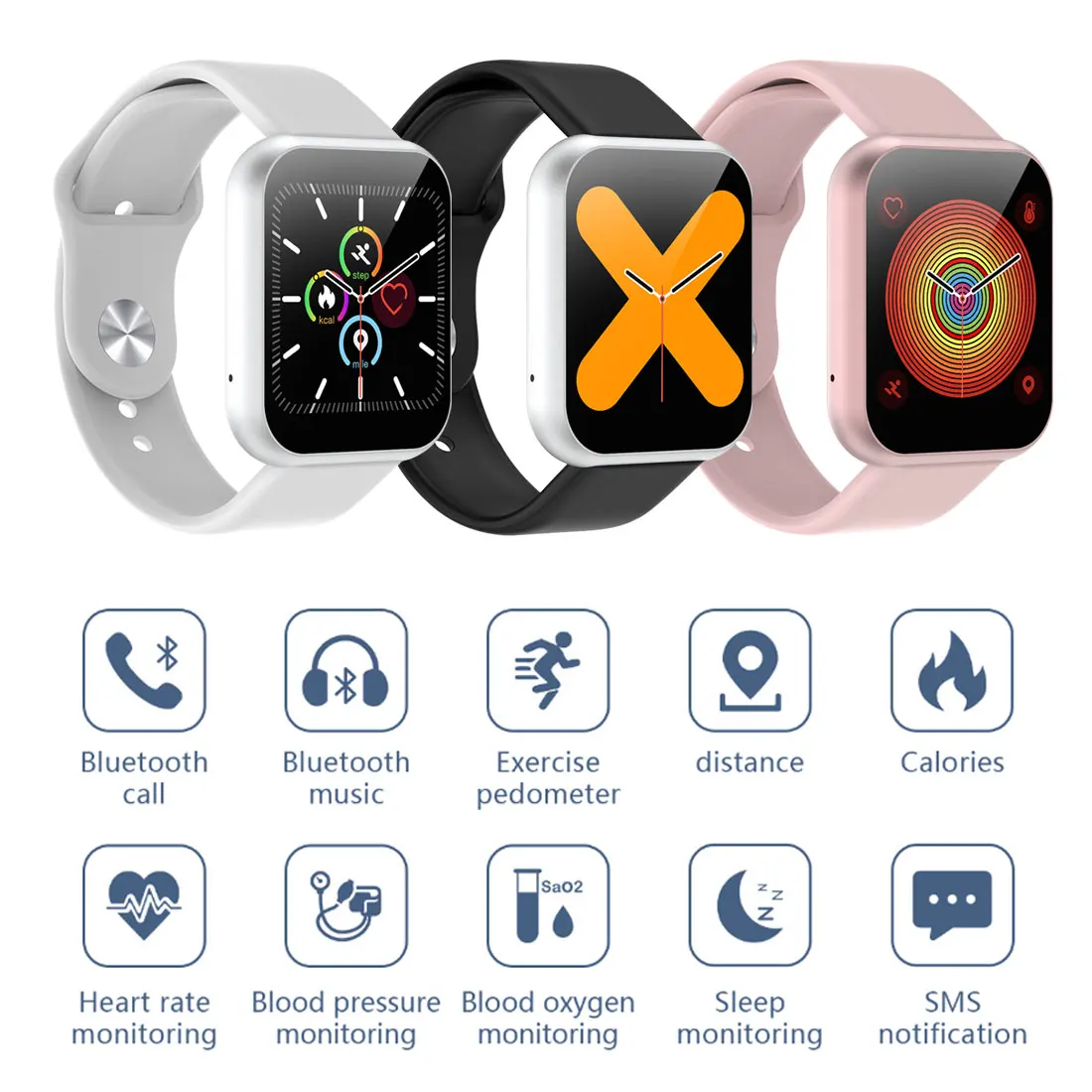 

2021 Full Touch Screen Smart Watch Men's Sports Waterproof Bluetooth SmartWatch Women's iPhone IOS Android for Samsung