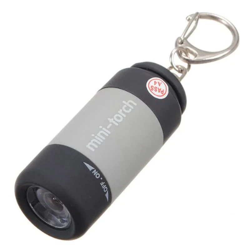 

2021 0.5w Mini Keychain USB Rechargeable LED Flashlight Torch Random Color JU8