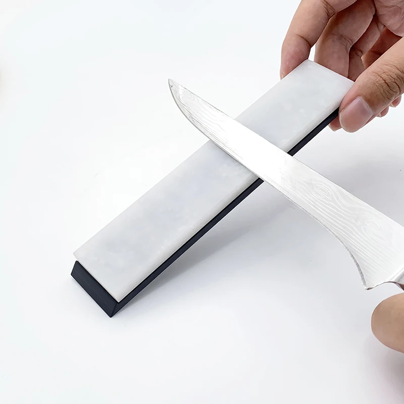 Камень Shaprening нож с натуральным агатом и основанием острый лезвие Apex edge