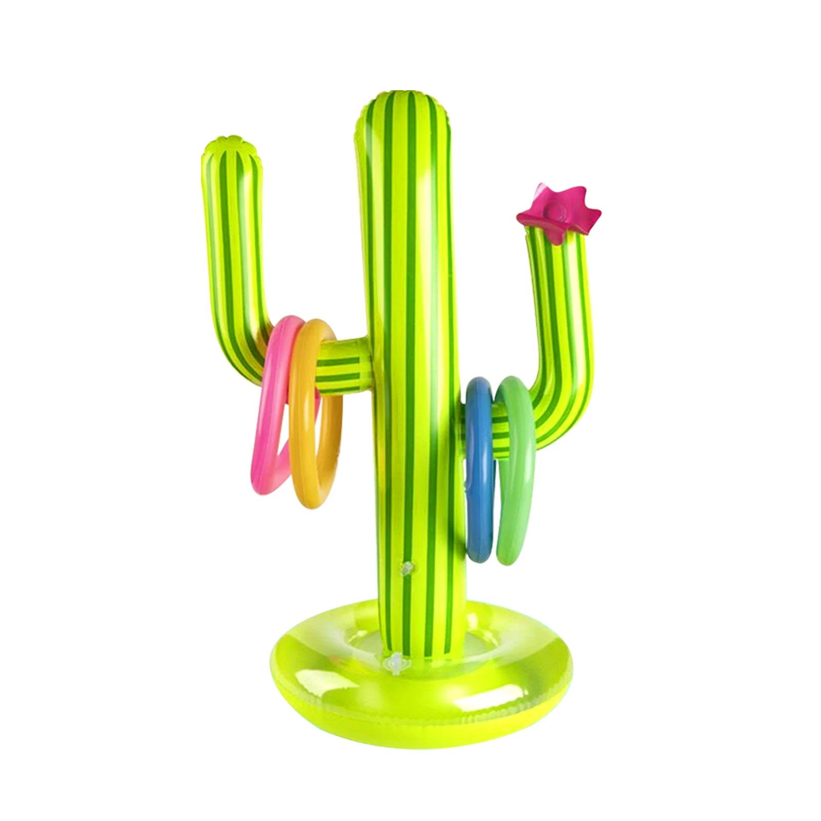 

Accessories Summer PVC With 4 Ring Swimming Pool Inflatable Cactus Toys Outdoor Kids Adults Beach Party Fun Toss Game Family