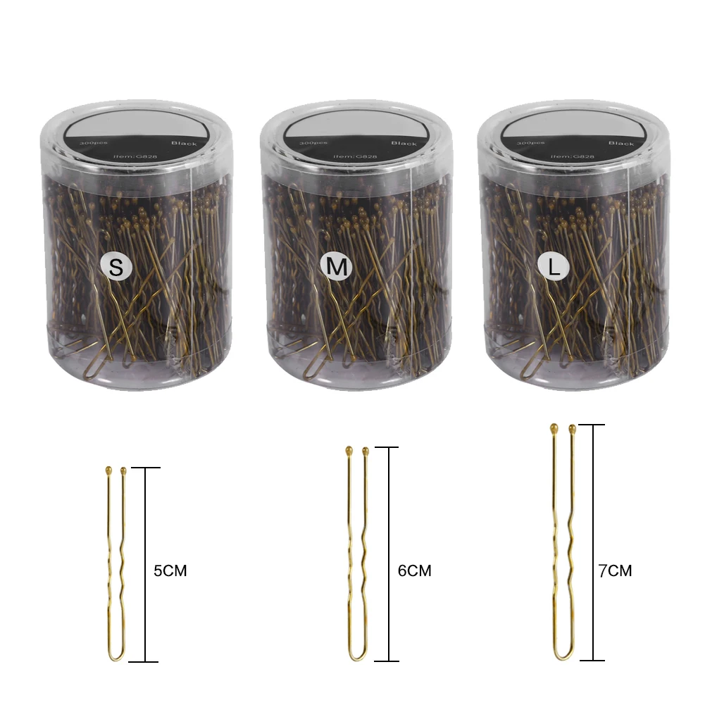 300 шт. волнистые U образный Заколки для волос заколки Для женщин женские невидимые