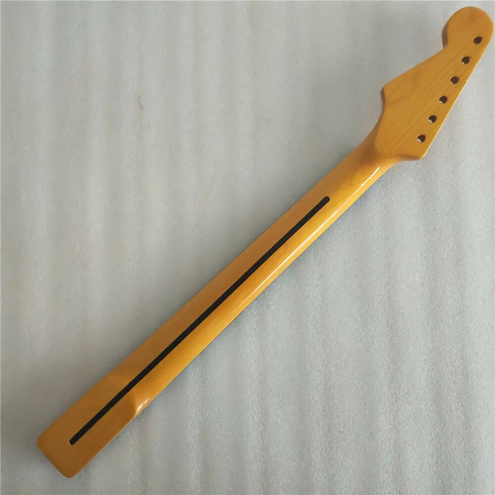 Винтажная гитарная шея для ST style 21 лад кленовый палисандр гриф желтый|Детали и
