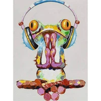 animal frog colorful 14ct cross stitch diy embroidery full kit needlework handmade hobby painting mulina christmas promotions