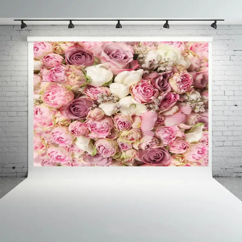 Розовый цветок розы стены фон свадебные фото на день рождения вечерние макет