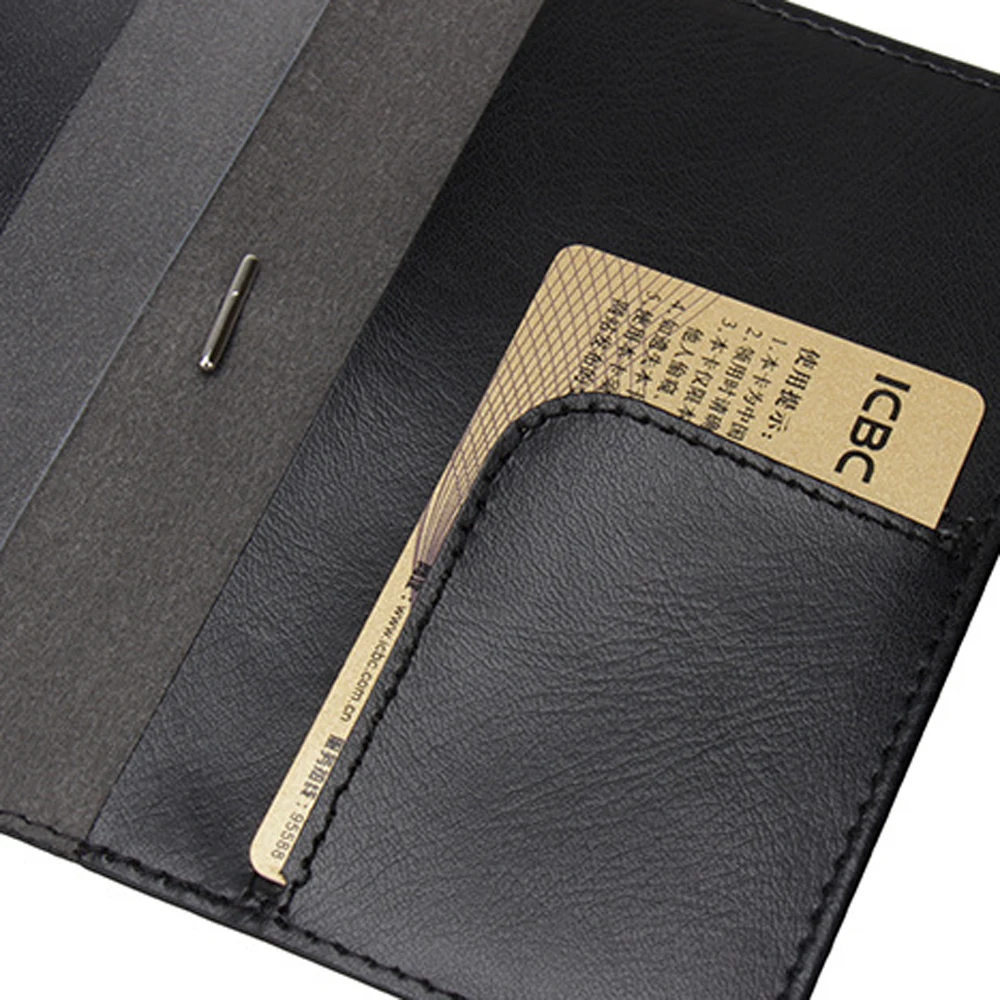 

Simple Solid Color Passport Cover Men Women Soft Leather Passport Holder Anti-loss Elastic Rope Air Ticket ID Credit Card Wallet