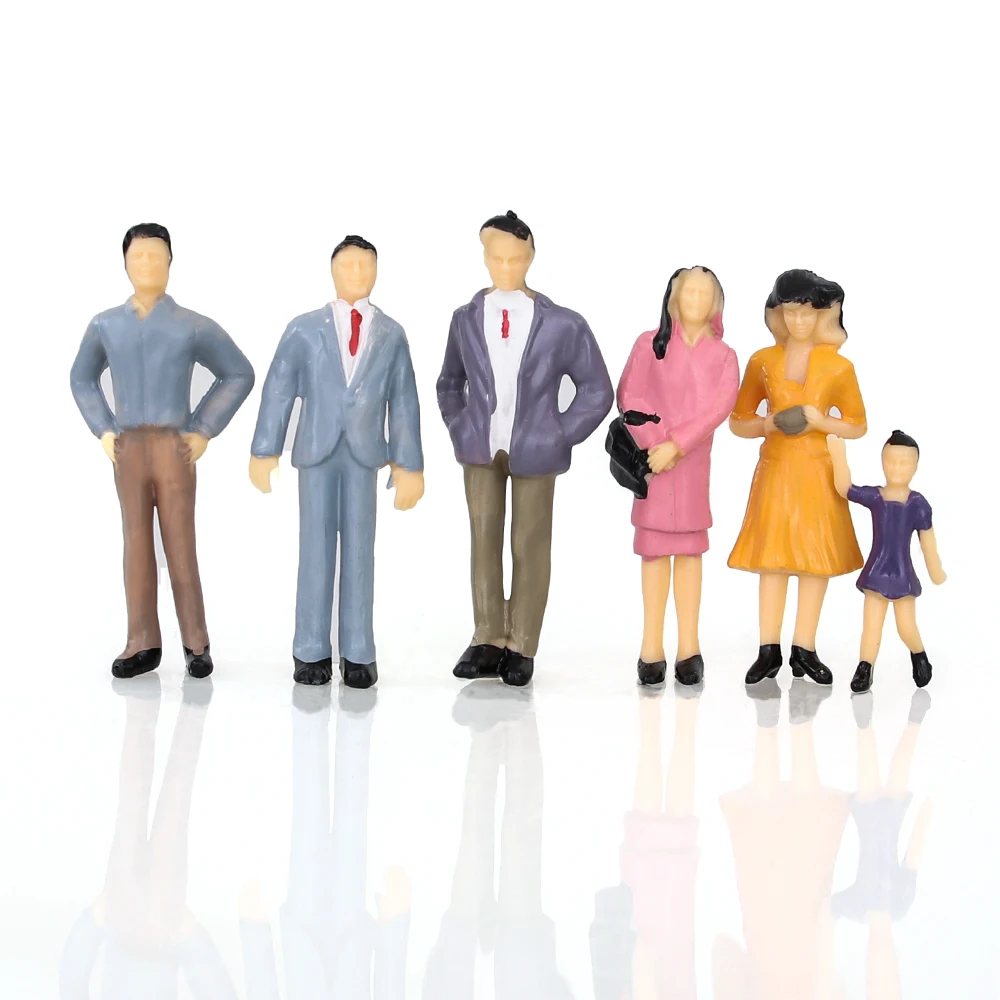 Diorama модель люди окрашенные фигурки 1:25 масштаб железнодорожный поезд макет песок