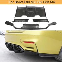 carbon fiber car rear bumper diffuser lip spoiler for bmw f80 m3 f82 f83 m4 2014 2019 rear bumper diffuser lip spoiler splitters