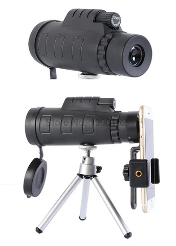 Регулируемый телескоп 50x60 для смартфона, камеры, пешего туризма, рыбалки, с компасом